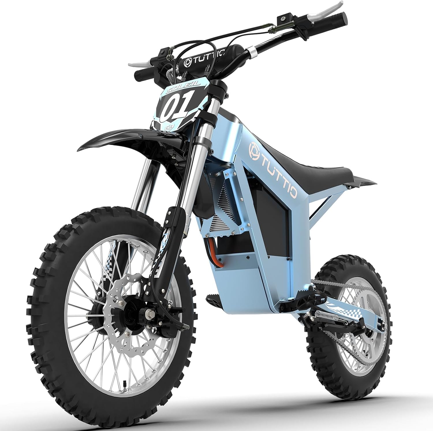 Tuttio Electric Dirt Bike Teens Adults 2000W/3000W 220NM 37MPH Electric Bike 48V 21AH Removable Battery with Hydraulic Brakes (21AH Dirt Bike)