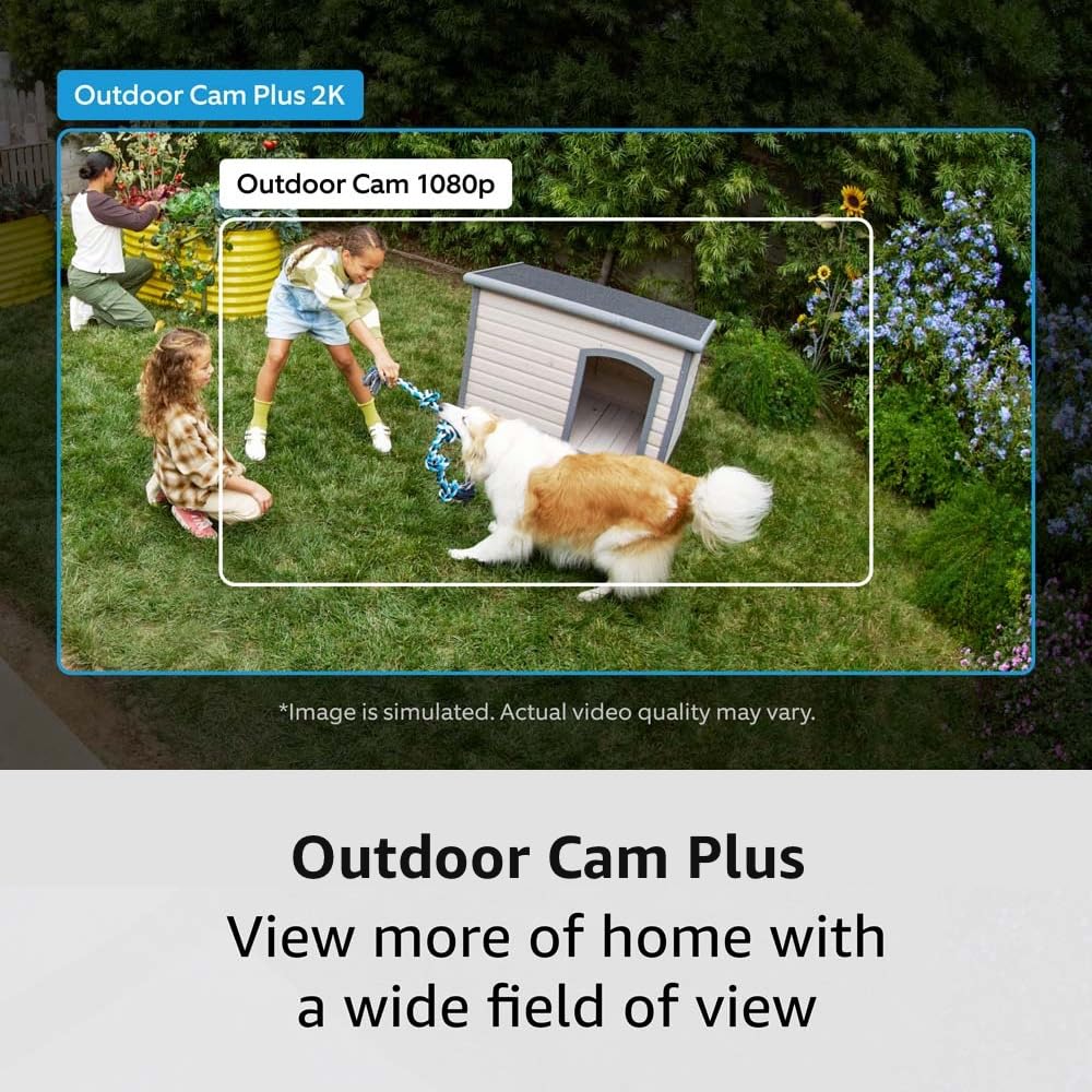 Outdoor Cam Plus Battery, White with Ring Pan-Tilt Indoor Cam, White