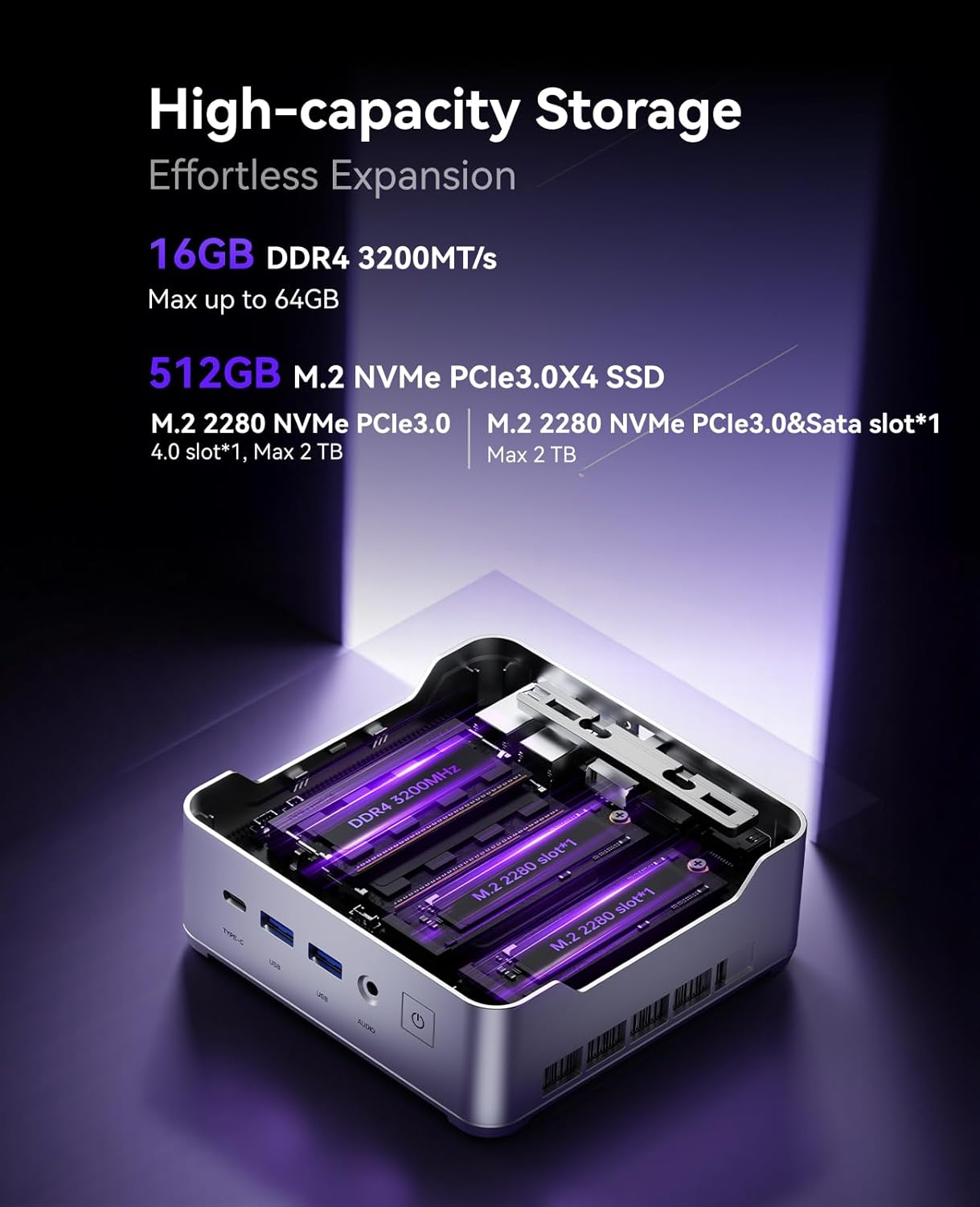 KAMRUI Pinova P2 Mini Gaming PC, Core i5-12600H(Beats 1185G7/12450H), 16GB DDR4 512GB SSD Mini PC, 12C/16T,4.5GHz, Triple 4K Display(DP+HDMI+USB-C)/WiFi6/BT5.2 Mini Computers for Home/Office/Business