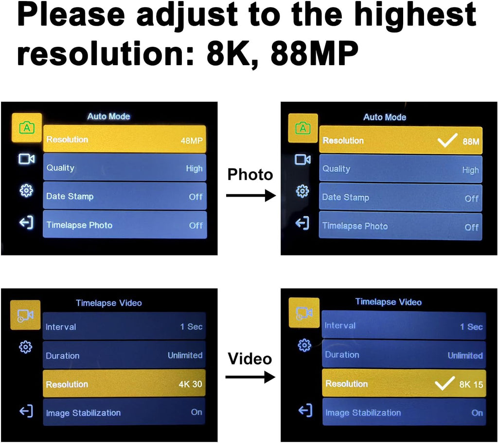 IGXHAVIZ 8K Digital Cameras for Photography Autofocus, WiFi 88MP Vlogging Camera with Dual-Lens, Flash, 16X Digital Zoom, Touch Screen, Travel Camera Anti-Shake with Lens Hood, 64GB Card,2 Batteries