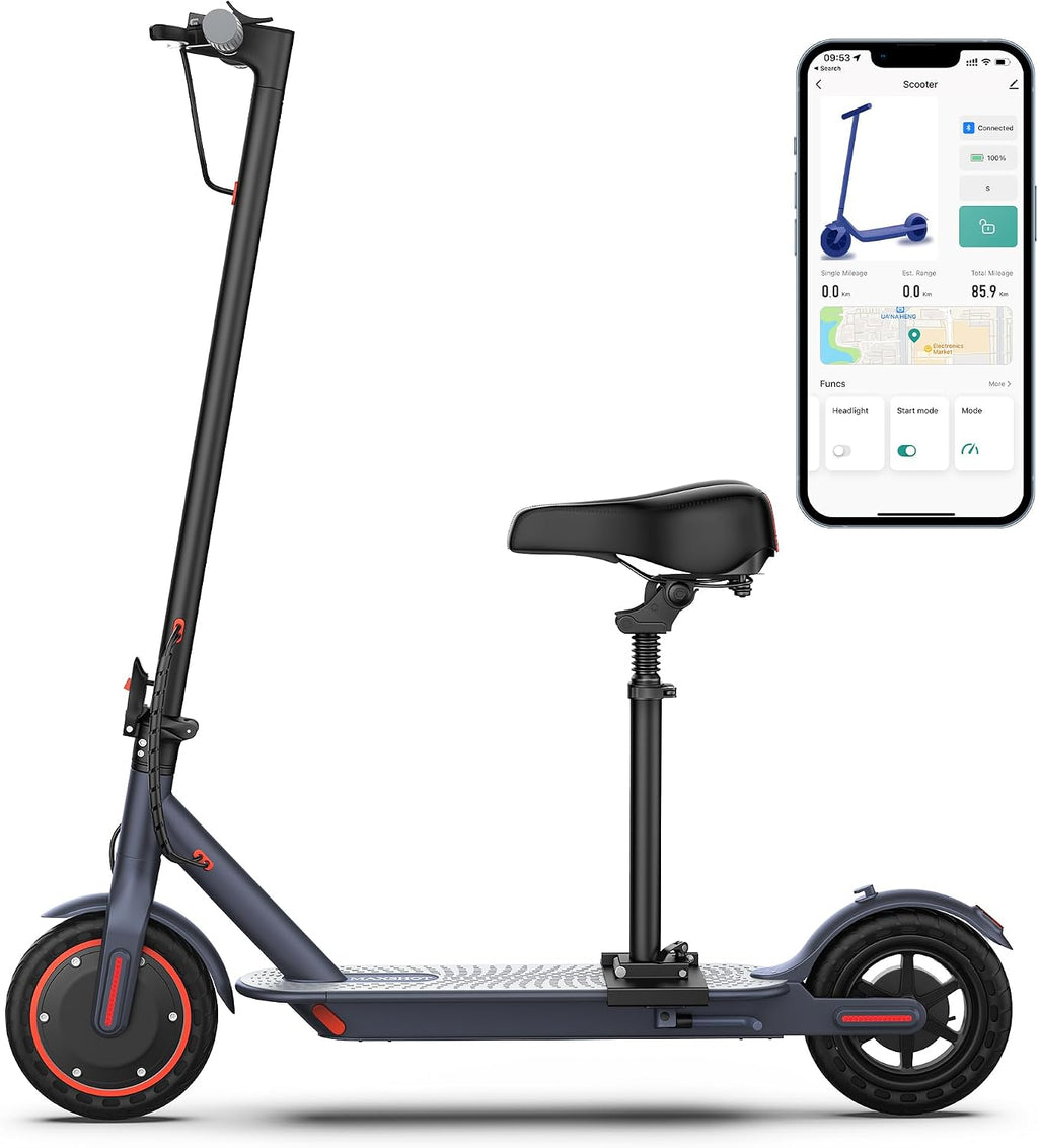 MAXSHOT Electric Scooter for Adults, 8.5/10/14' Tires, 19/22Mph, 350W/500W Motor, 21-28 Miles Range, Folding E-Scooter with Dual Suspension,APP Contro