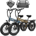 Jasion X Hunter/PRO Electric Bike for Adults,1800W/1400W Peak 20''Fat Tire Foldable Ebike,Folding E Bike Up to 80/70 Miles Range,720/624WH Removable Battery,30 MPH E Bike,Certified by UL2849