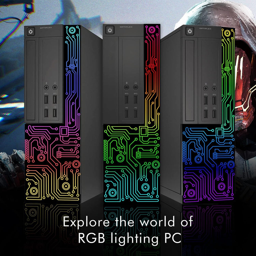 Dell Gaming OptiPlex Desktop RGB Computer PC, Intel Core i7, GeForce GT 1030, 16GB RAM, 512GB SSD, 27 Inch FHD Monitor, RGB Keyboard & Mouse, WiFi, Windows 11 Pro (Renewed)