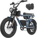 Gotrax R7 Electric Bike for Adults, 750W Motor, 25mph, Max 45-Mile Range, 20' Fat Tire, UL Certified, 48V Removable Battery, Oversized Padded Seat, Basket&Frame Bag, Easy Assembly for City&All-Terrain