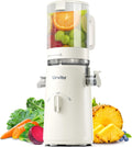 Juicer Machines, 2-in-1 Cold Press Juicer for Juice & Sorbet, suit for Vegetable and Fruit with 5-Inch Wide Chute, Powerful Masticating/High-Yield High Nutrients/Rev Mode/Easier Clean (Ivory)