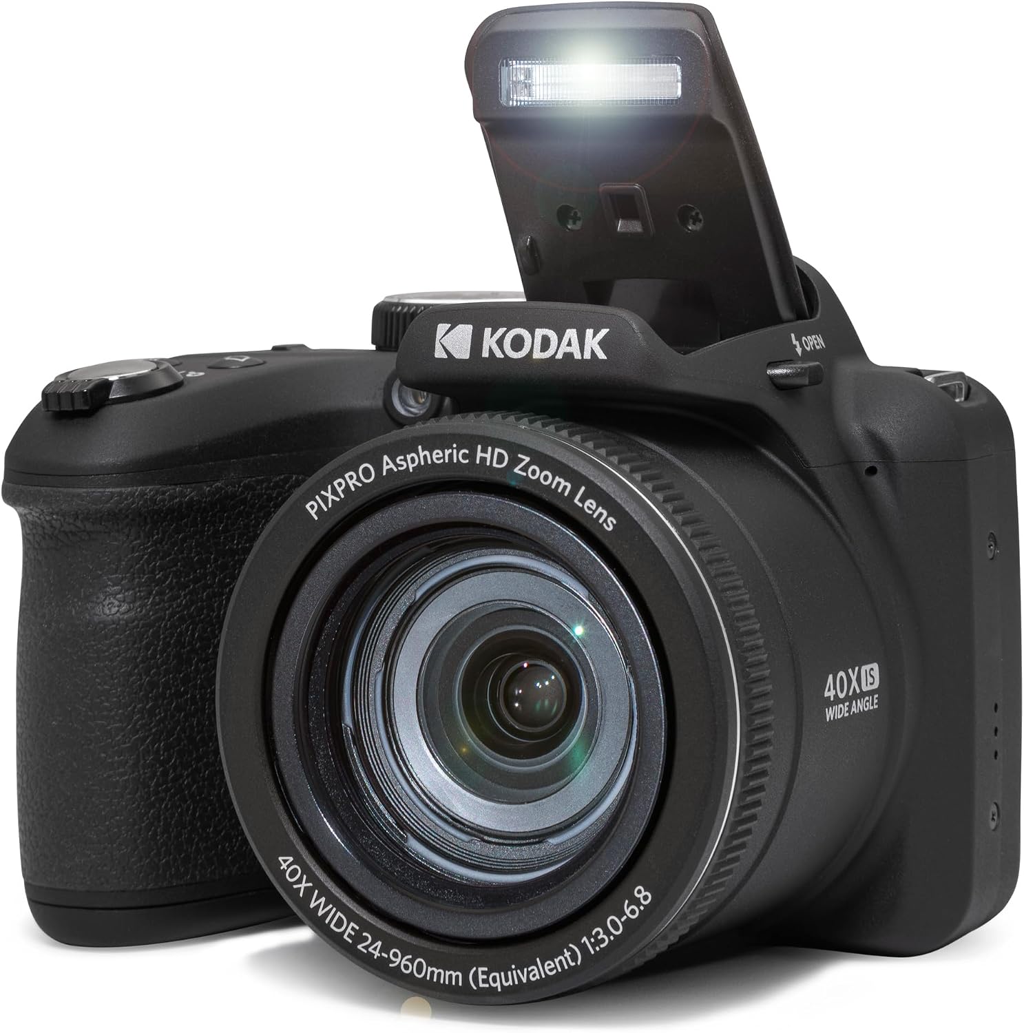 KODAK PIXPRO AZ405-BK 20MP Digital Camera 40X Optical Zoom 24mm Wide Angle Lens Optical Image Stabilization 1080P Full HD Video 3' LCD Vlogging Camera. Bundle with SD Card and Camera