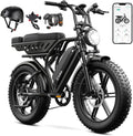 TST Electric Bike for Adults 1500W Peak 20' Fat Tire All-Terrain E-Bike 60/130 Miles Electric Dirt Bike - 48V 15/30 AH Battery Tested to UL 2849 Powered Electric Bicycle