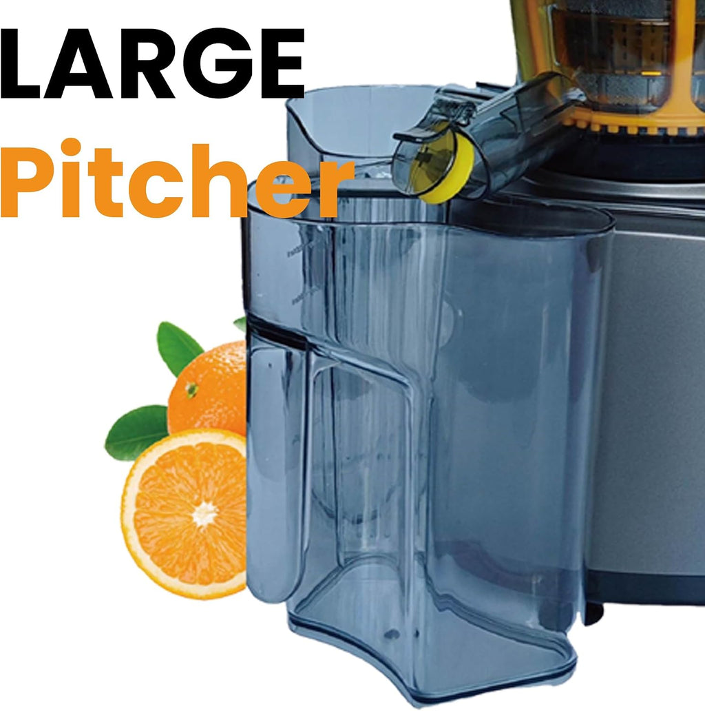 EMB Ironblade IBLJU20 Cold Press Slow Juicer, High-Yield Extraction, Quiet 55dB Operation, 75mm Wide Chute, Full Copper Motor, BPA-Free, Easy to Clean for Fruits & Vegetables