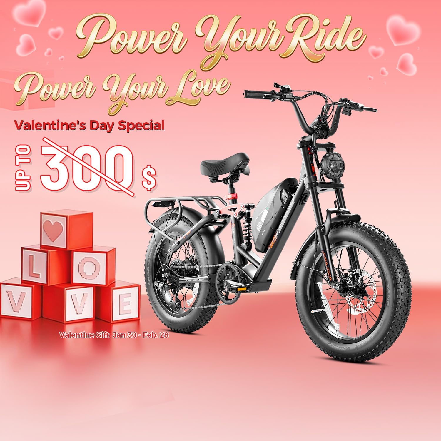 eAhora Luna 2/Terra 2/Luna/Terra Electric Bike for Adults 3000W/1500W Motor 33/31MPH 48V 20/15AH 80+Miles Long Range Ebike, 20'4.0 Fat Tire Full Suspension Dual Hydraulic Disc Brakes Electric Bicycle