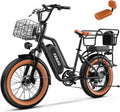 bluebiko 2 Seater Electric Bike, 48V 20AH(𝟗𝟔𝟎𝐖𝐇) Large Removable Battery, 𝟏𝟑𝟎𝟎𝐖 Peak Motor, 20'x 4.0' Fat Tire Ebike for Adults, 80+Miles, City Couple E Bike for All Terrain