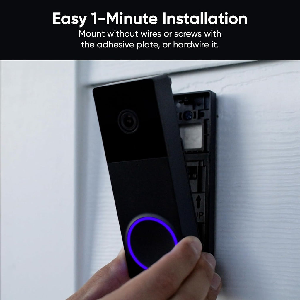 WYZE Wireless Duo Cam Video Doorbell (Chime Included), Battery Powered, 2K Full HD Video, 2 Cameras (People and Package), 2-Way Audio, Color Night Vision, Silver