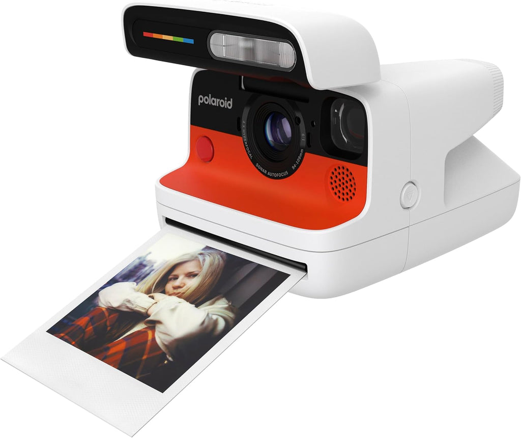 Polaroid Flip Instant Camera + Color Film Bundle (16 Photos Included) - White (6652) - Hyperfocal 4-Lens System, Sonar autofocus, and Sence Analysis with Bluetooth paired Companion app