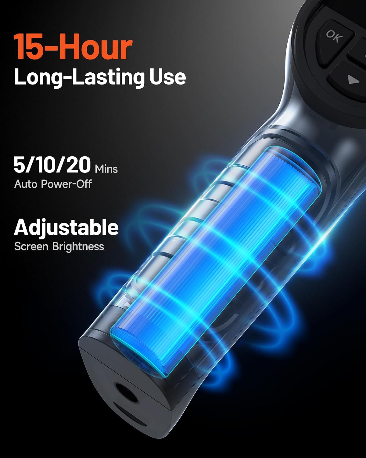 TOPDON TC004 Mini Thermal Imaging Camera, 240 x 240 TISR Resolution, 15-Hour Battery Life, 128 x 128 IR Resolution, 25Hz Handheld Infrared Camera with High/Low Temp Alerts, Auto Shutdown- Blue