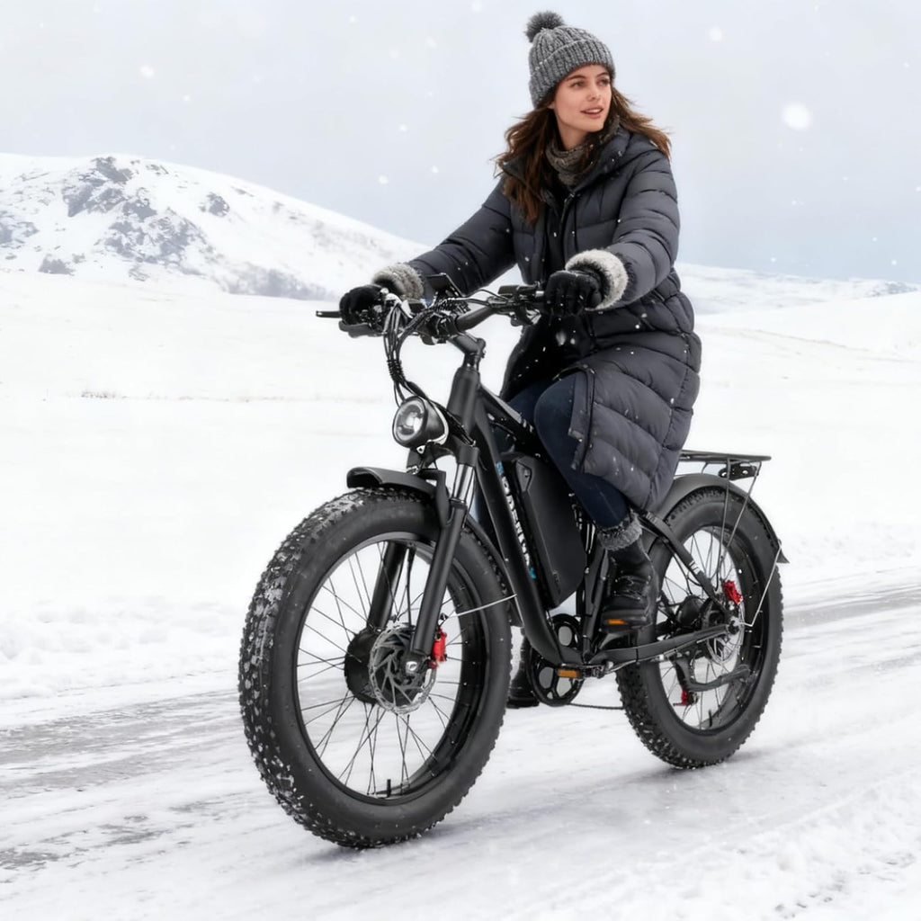 9000W Dual Motor Ebike,24' Fat Tire Electric Bike for Adults, 45MPH Fast 52V 34Ah Long Range, Dual Hydraulic Brakes Full Suspension, Snow/Mountain/Off-Road/Commute E-Bike
