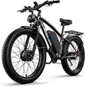 E Bike for Adults, Peak 6000W Dual Motor Electric Bike, 52V 32AH Battery 45 M P H Up to 100 Miles EBike, Front Suspension 7-Speed 24' Fat Tire Electric Commuter Bike, UL2849 Certified By SGS