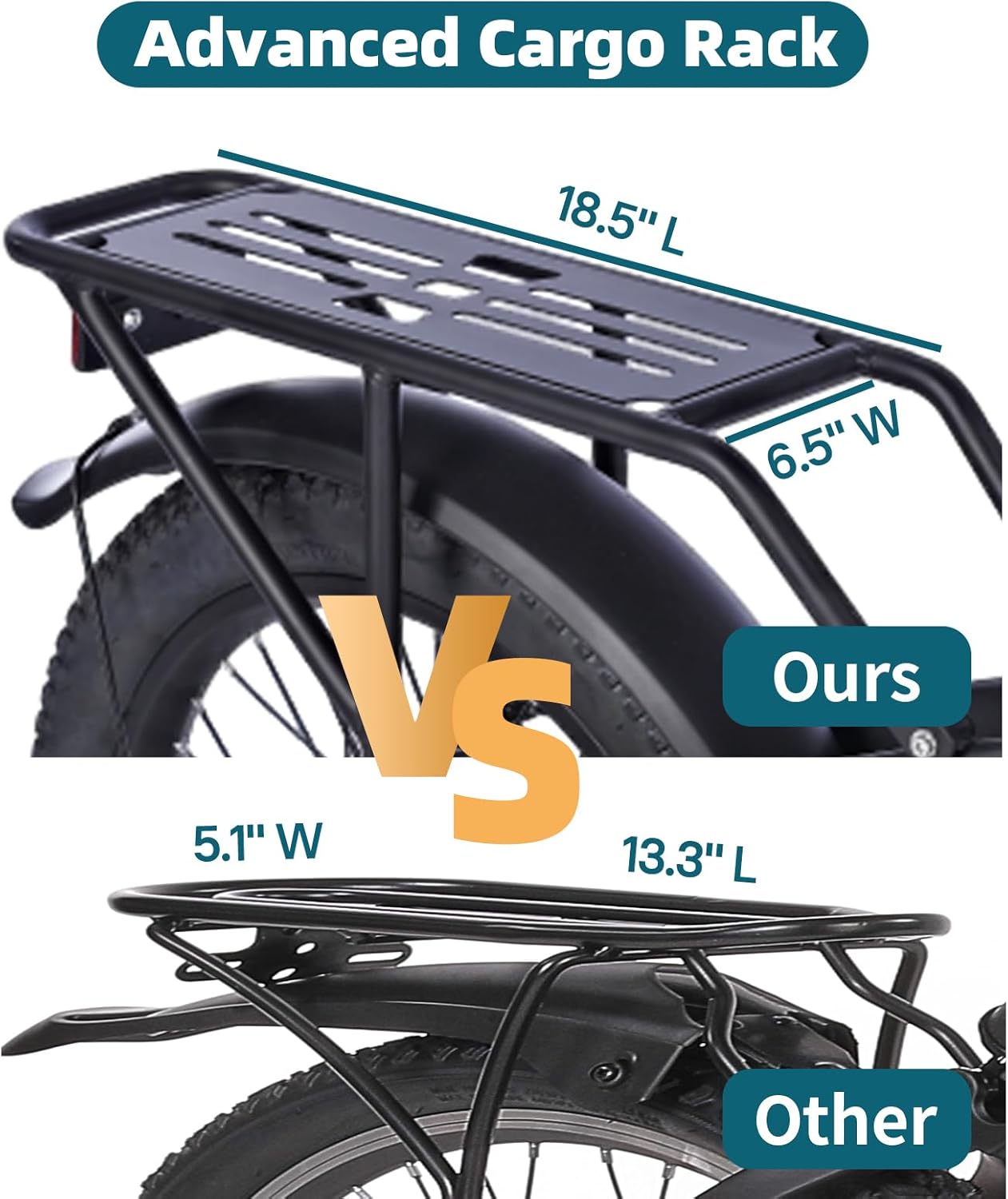 Folding Electric Bike for Adults, 20'×3.0 Fat Tire Electric Bicycle, 374.4Wh Battery Ebike, 20MPH Electric Cargo Bike with LCD Color Display & 6 Speed Gears (Fits for 5'0'+)