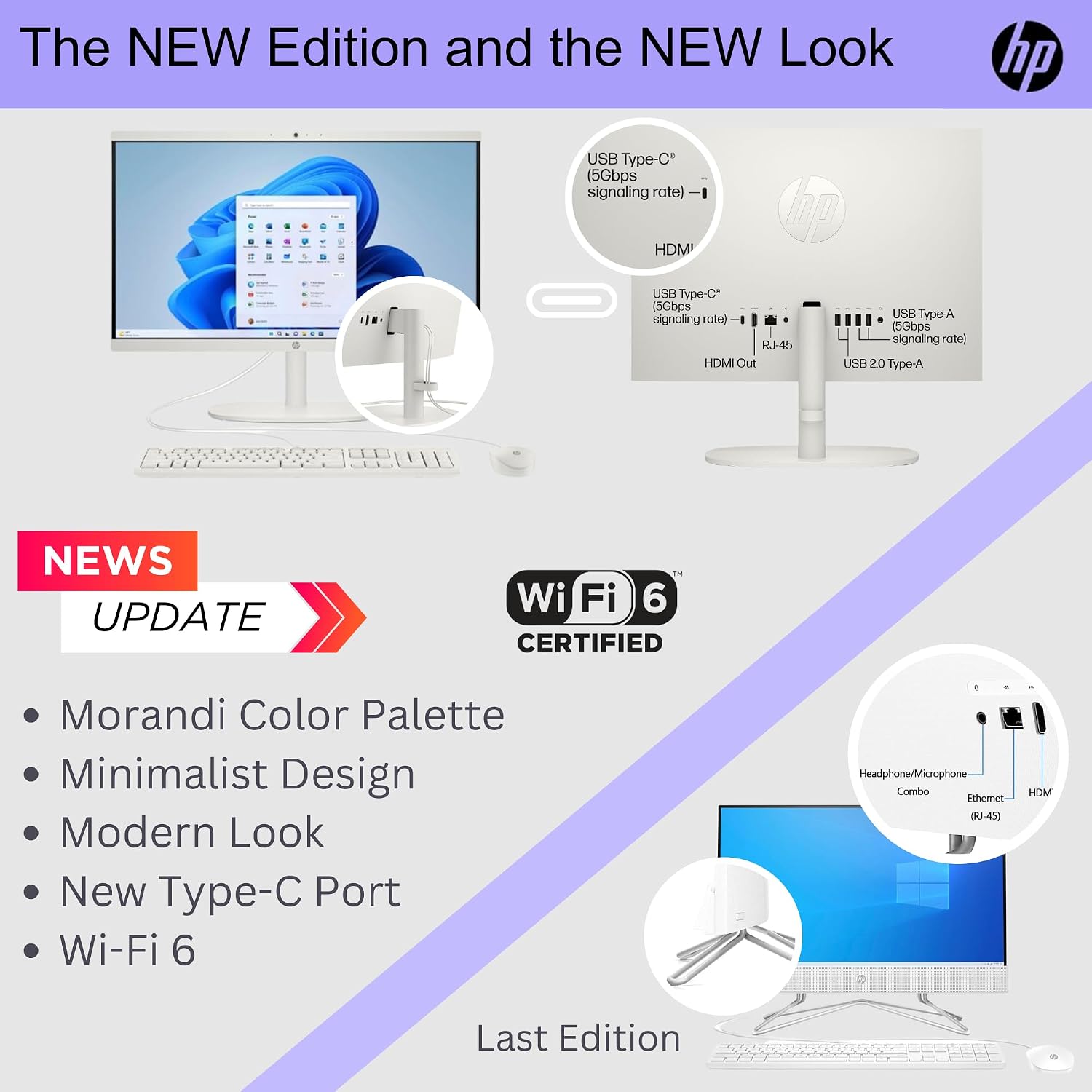 HP 22' All-in-One Desktop PC • Full HD Display • 16GB RAM • 1TB Storage (512GB SSD and 512GB External) • Intel Ultra-efficient Processor • Type-C • Mouse and Keyboard Included