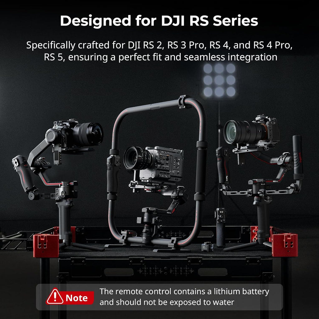 SMALLRIG Handle with Follow Focus for DJI RS 2 / RS 3 Pro/RS 4 / RS 4 Pro/RS 5 Gimbal Stabilizer, Handle with 1/4'-20 locating Holes and a Cold Shoe Mount, Max Load 4.4lb