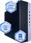 HP ProDesk 600G4 Desktop Computer | Hexa Core Intel i5 (3.2) | 8GB DDR4 RAM | 250GB SSD Solid State | Windows 11 Professional | Home or Office PC (Renewed)