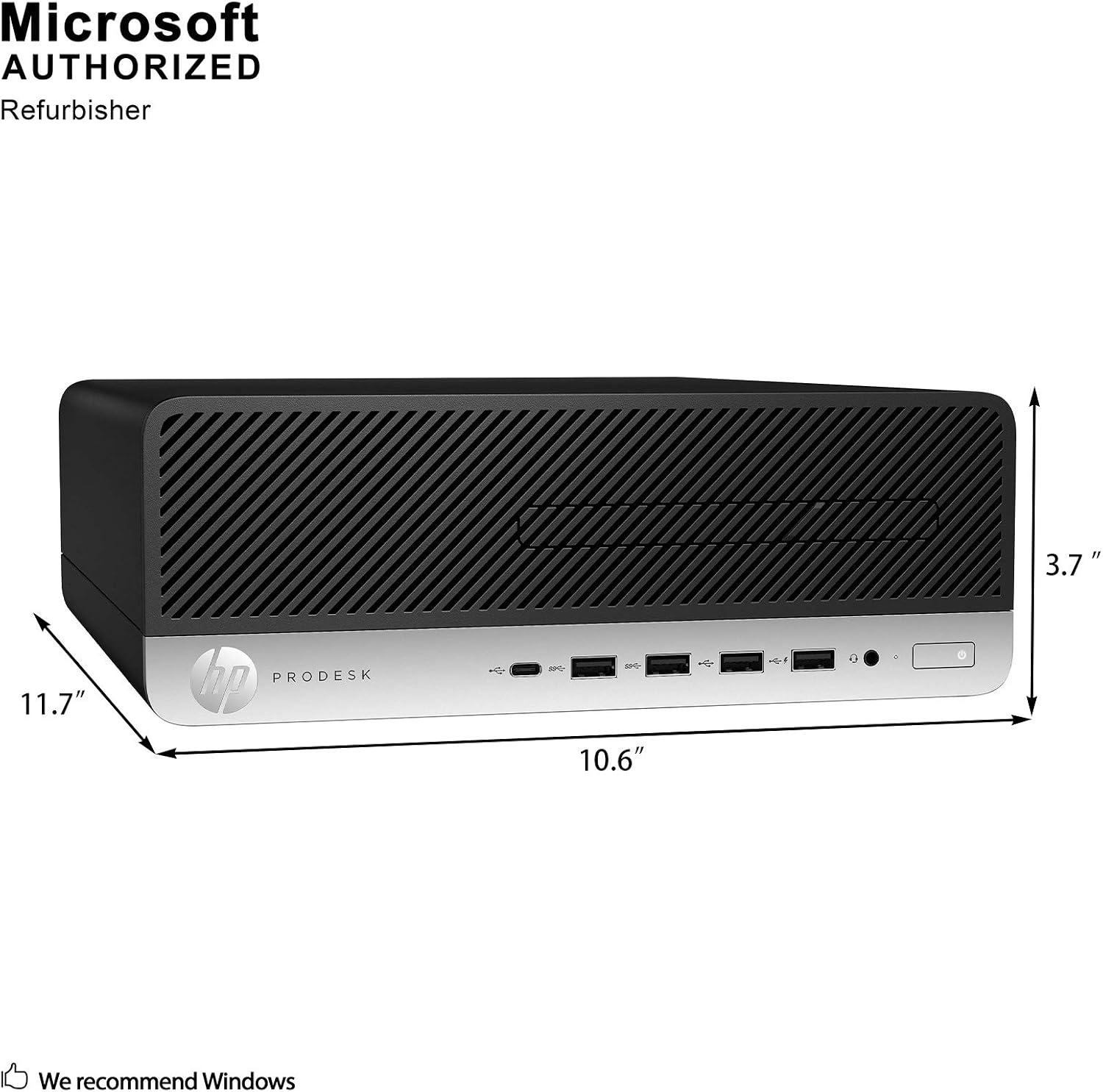 HP Business Desktop ProDesk 600 G3 SFF Computer, Intel Core i5-6500 3.2GHz, 16GB RAM, 512GB SSD, Windows 11 (Renewed)