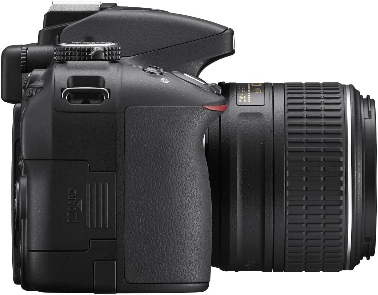 Nikon D5300 24.2 MP CMOS Digital SLR Camera with 18-55mm f/3.5-5.6G ED VR II Auto Focus-S DX NIKKOR Zoom Lens, Built-in WiFi and GPS - Black (Renewed)