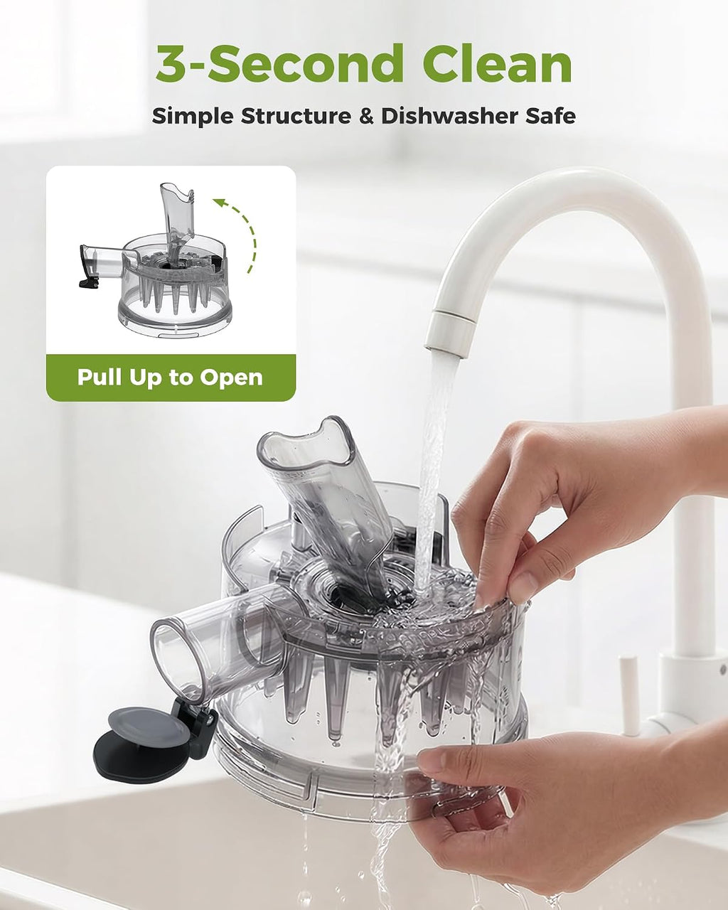 TUUMIIST 3-in-1 Cold Press Juicer Machine, Smart Touch Masticating Juicers for Whole Fruit & Vegetable, 6.5' Wide Chute Slow Juicer for Nut Milk & Sorbet, High Yield, 100oz Large Capacity, Easy Clean