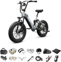 PUCKIPUPPY Corgi Electric Bike for Adults 960W, 48V 20Ah Battery, New Longitudinal Suspension, 20'' Fat Tire Full Suspension Mountain Ebike, 28MPH & 80Miles Range, LCD Display, 7 Speed