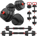 FITPLAM Adjustable dumbbell set,20/35/45/55/70/90lbs Free Weights set with upgraded nut, 5 in 1 Weight Set Used as Kettlebells, Barbell, Push up Stand, Fitness Exercise for Home Gym Suitable Men/Women