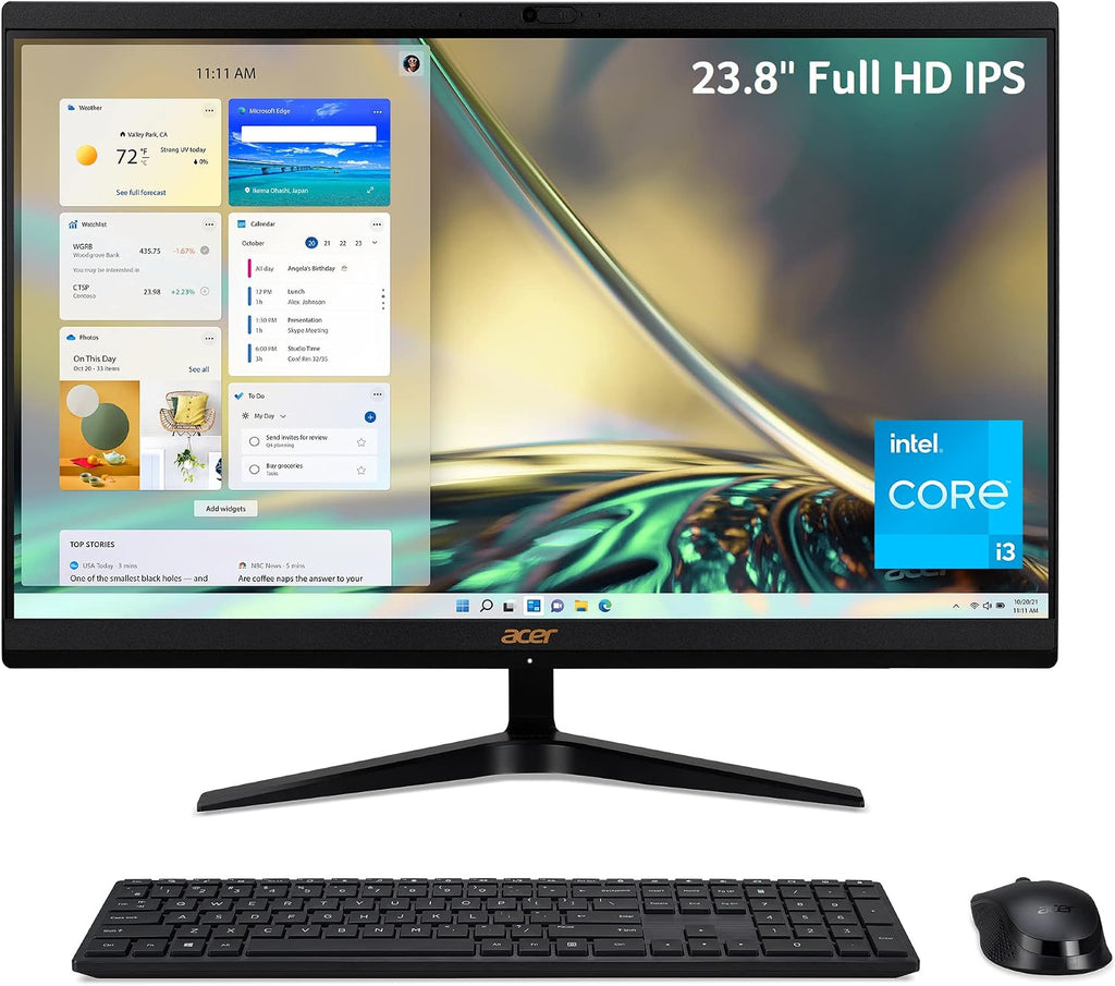 Acer Aspire C24-1650-UA92 AIO Desktop | 23.8' Full HD IPS Display | 11th Gen Intel Core i5-1135G7 | Intel Iris Xe Graphics | 8GB DDR4 | 512GB NVMe M.2 SSD | Wi-Fi 6 | Windows 11 Home
