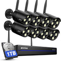 ANNKE Wireless Security Camera System-16CH Expandable 4K Security NVR, 8Pcs 2K Outdoor Cameras, 2-Way Voice, Motion Alert, Weatherproof, Mobile App-Controlled for Indoor/Outdoor Use, 1TB