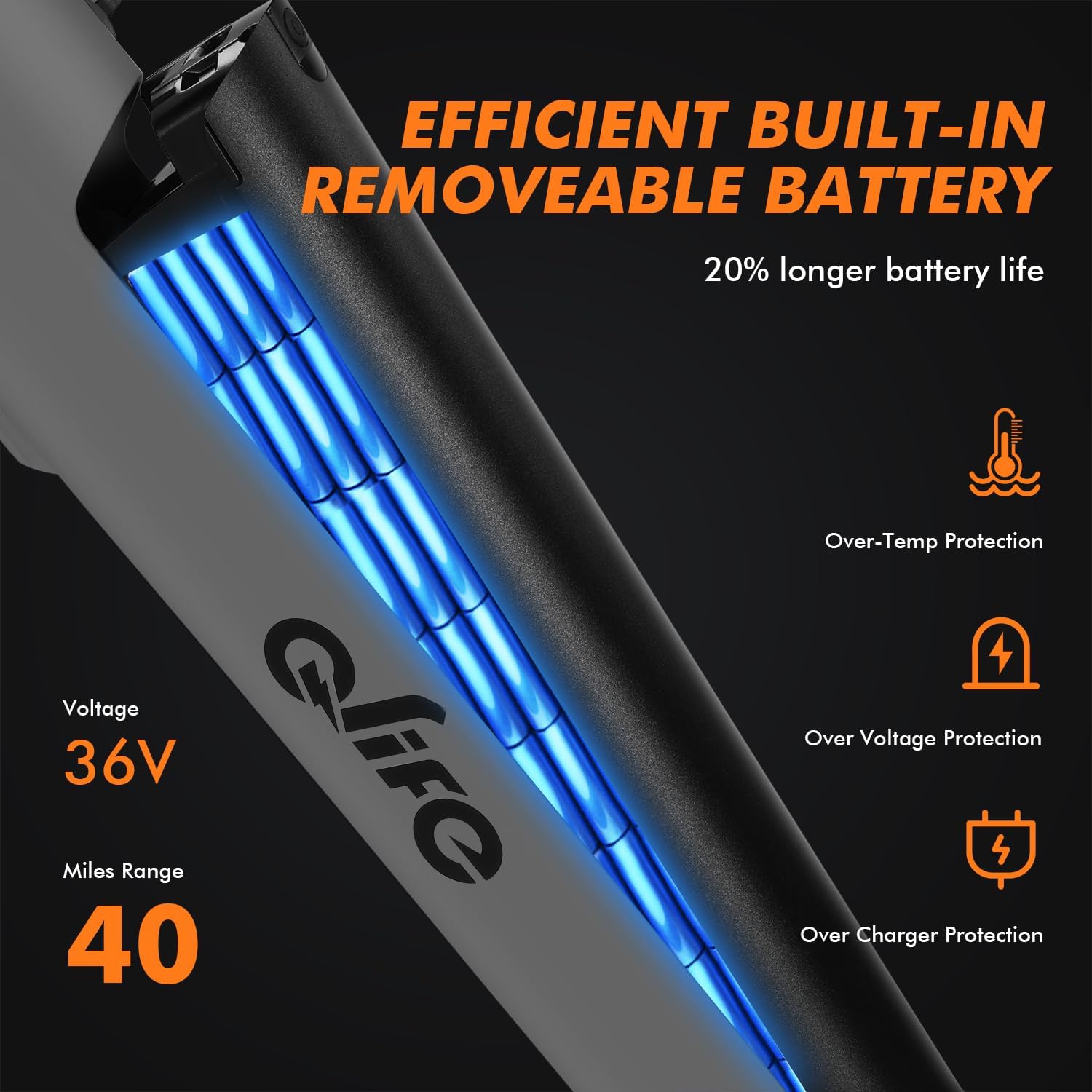 Qlife Cityone Electric Bike for Adults & Teens, Step-Through Commuter Ebike, 1000W Peak Motor, 55-Mile Range, 48V Removable Battery, 26-Inch City Tires, 7-Speed, Up to 25 MPH