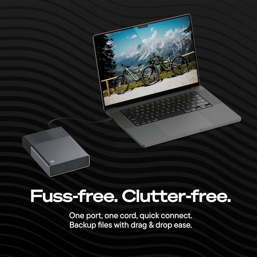 Seagate One Touch 8TB External Hard Drive Desktop HDD - USB-C Compatible with Most Windows and macOS, Rescue Recovery (STNB8000400)