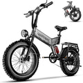 vefreedom 1500W Folding Electric Bike for Adults, 52V 20AH Large Removable Battery E Bike,70 Miles Max Range, 20' x4.0 Fat Tire Ebike, Dual Suspension Commute Electric Mountain Bicycle