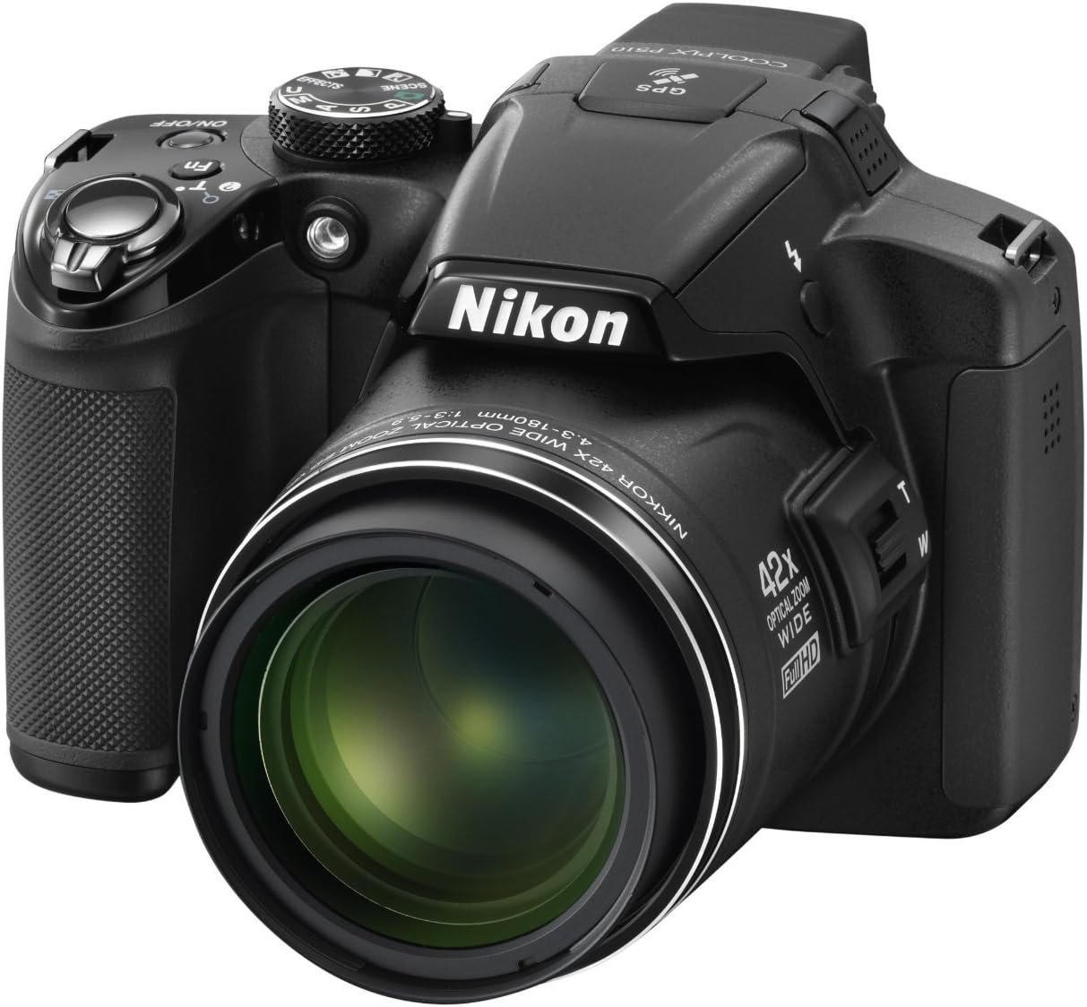 Nikon COOLPIX P510 16.1 MP CMOS Digital Camera with 42x Zoom NIKKOR ED Glass Lens and GPS Record Location (Black) (OLD MODEL)