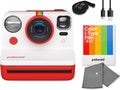 Polaroid Gen 2 Now I-Type Instant Film Camera - Red Bundle with a Color i-Type Film Pack (8 Instant Photos) and a Cleaning Cloth