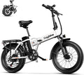 Foldable Electric Bike for Adults, 48V 20Ah Removable Lithium Battery up to 80Miles, 20' Fat Tire 1000W Peak Motor Dirt Ebike Adult Electric Bicycle for Commute Beach Mountain E Bike