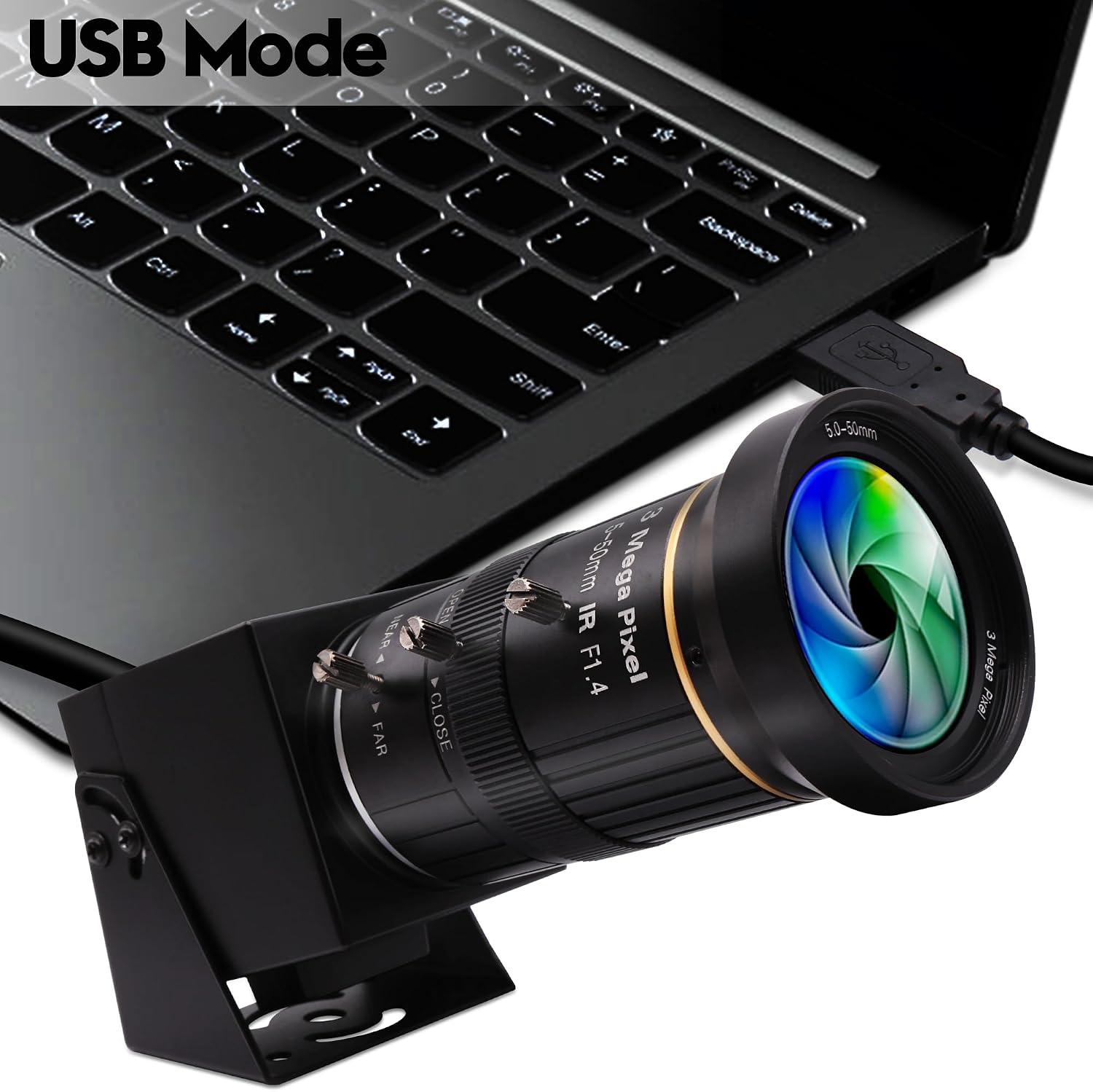 HDMI 4K USB Camera for Live Streaming 10X Variable Focus PC Webcam USB HDMI Simultaneous Output Video Conferencing Close up Zoom in and Out Web Camera for Online Teaching Training