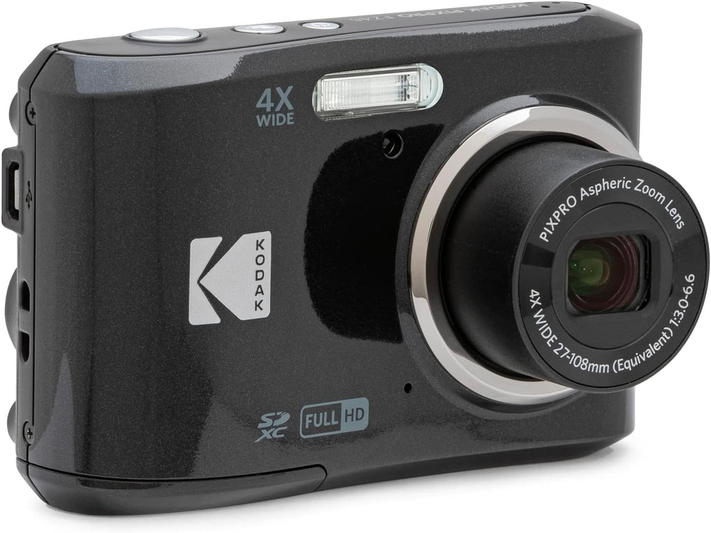 Kodak FZ45BK PIXPRO FZ45 16MP Digital Camera, Black Bundle with Lexar 32GB High-Performance 800x UHS-I SDHC Memory Card + Deco Photo Point and Shoot Field Bag Camera Case