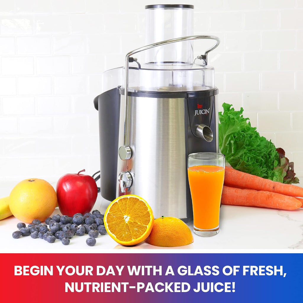 Total Chef Cold Press Juicer Machine – 2 Speed Slow Masticating Juicer for Vegetables & Fruits, High Yield Juice Extractor, Maquina Para Jugos Naturales, Easy to Clean Compact Juicing Machine