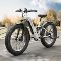Ebike+A Luxury Accessory Pack, Electric Bike for Adults 960W, 48V 20AH Battery Adult Electric Bicycles, 26' Fat Tire Full Suspension Step-Thru Ebike, 28MPH Mountain Ebike, 7 Speed, 80Miles Range