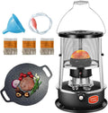 Kerosene Heater Indoor/Outdoor with BBQ Grill, 10000 BTU Portable Non Electric Heater, Camping Kerosene Stove for Heating, Cooking, Camping (Liftable)