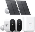 aosu Solar Security Cameras Wireless Outdoor, 2-Cam Kit, 2K QHD Home Security System with 166° Ultra-Wide Angle, Color Night Vision, 120 Days aosuBase Local Storage, No Subscription Needed