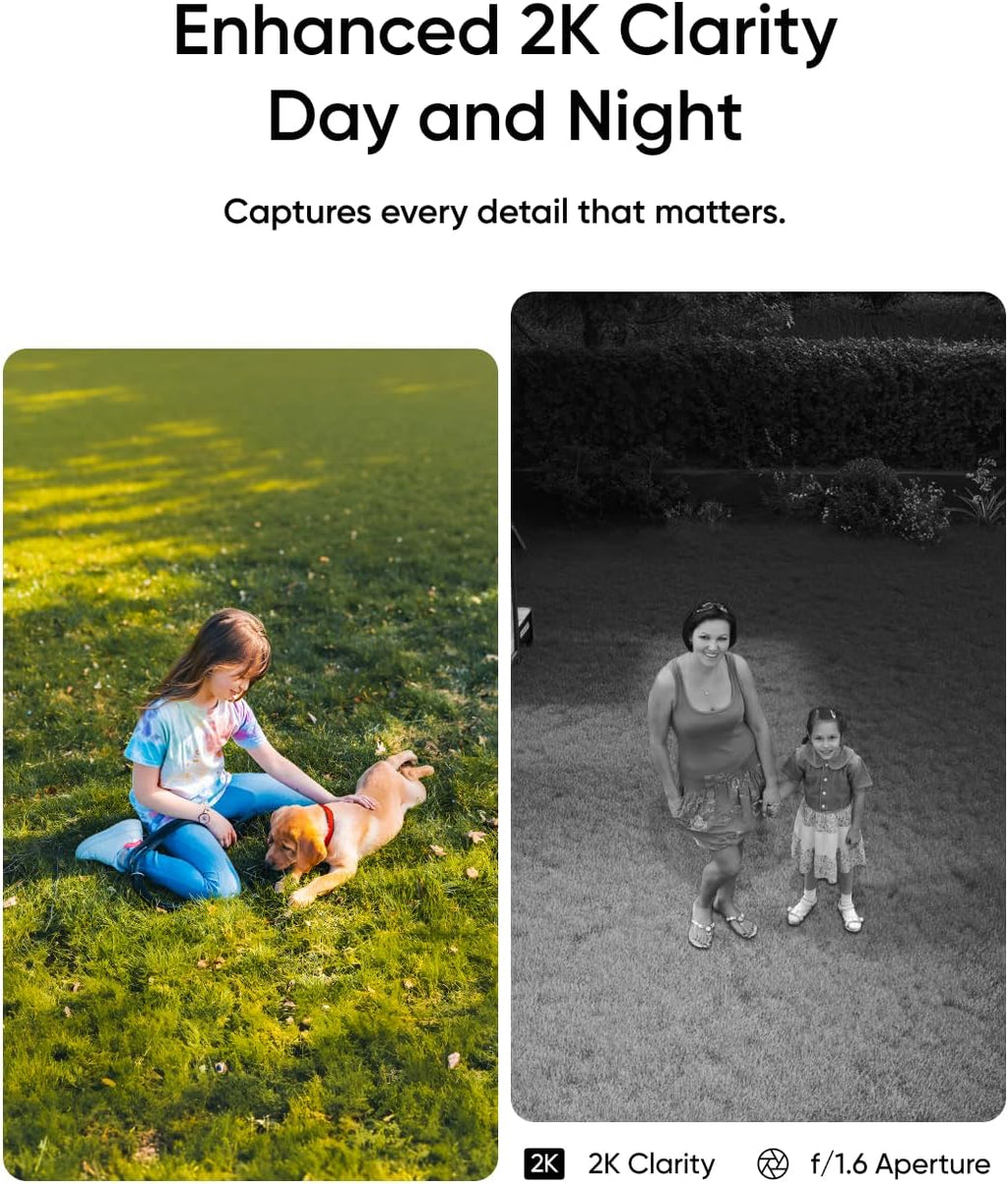 eufy Security SoloCam E30, 2 Pack, Security Cameras Wireless Outdoor, Solar Camera Outdoor Wireless, 360° Pan, AI Tracking, 2K Clarity, No Monthly Fee