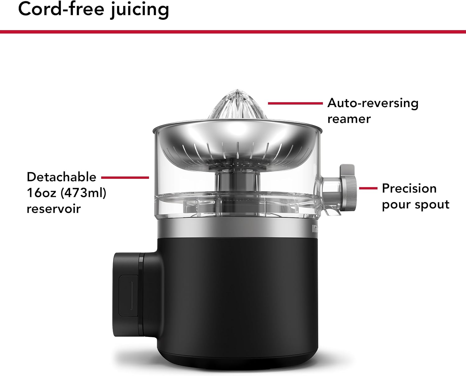 KitchenAid Go Cordless Citrus Juicer - battery included, KCJR161BM