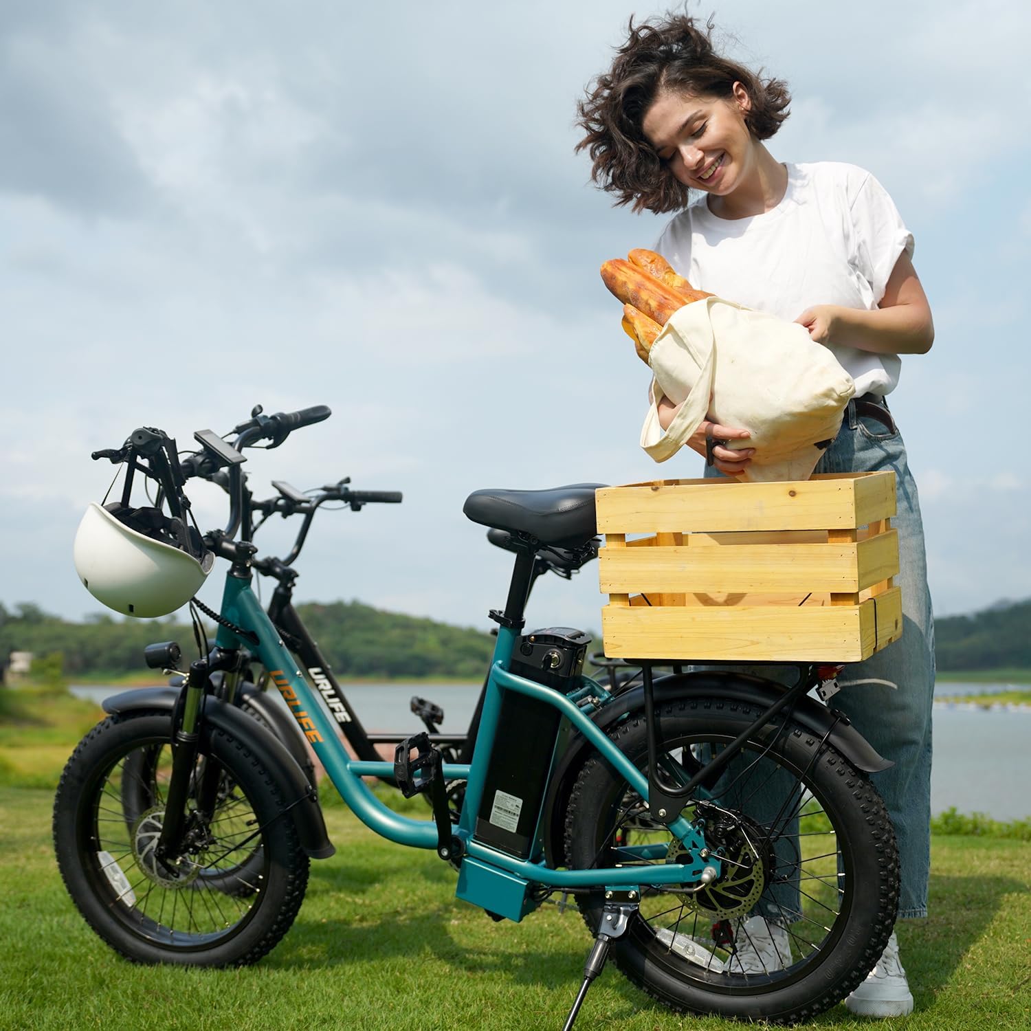 URLIFE 20'*3.0 Fat Tire Electric Bike for Adults, 28MPH 48V, 80-Mile, 7-Speed & Suspension, Adjustable Seat for Adults and Teens, UL 2849