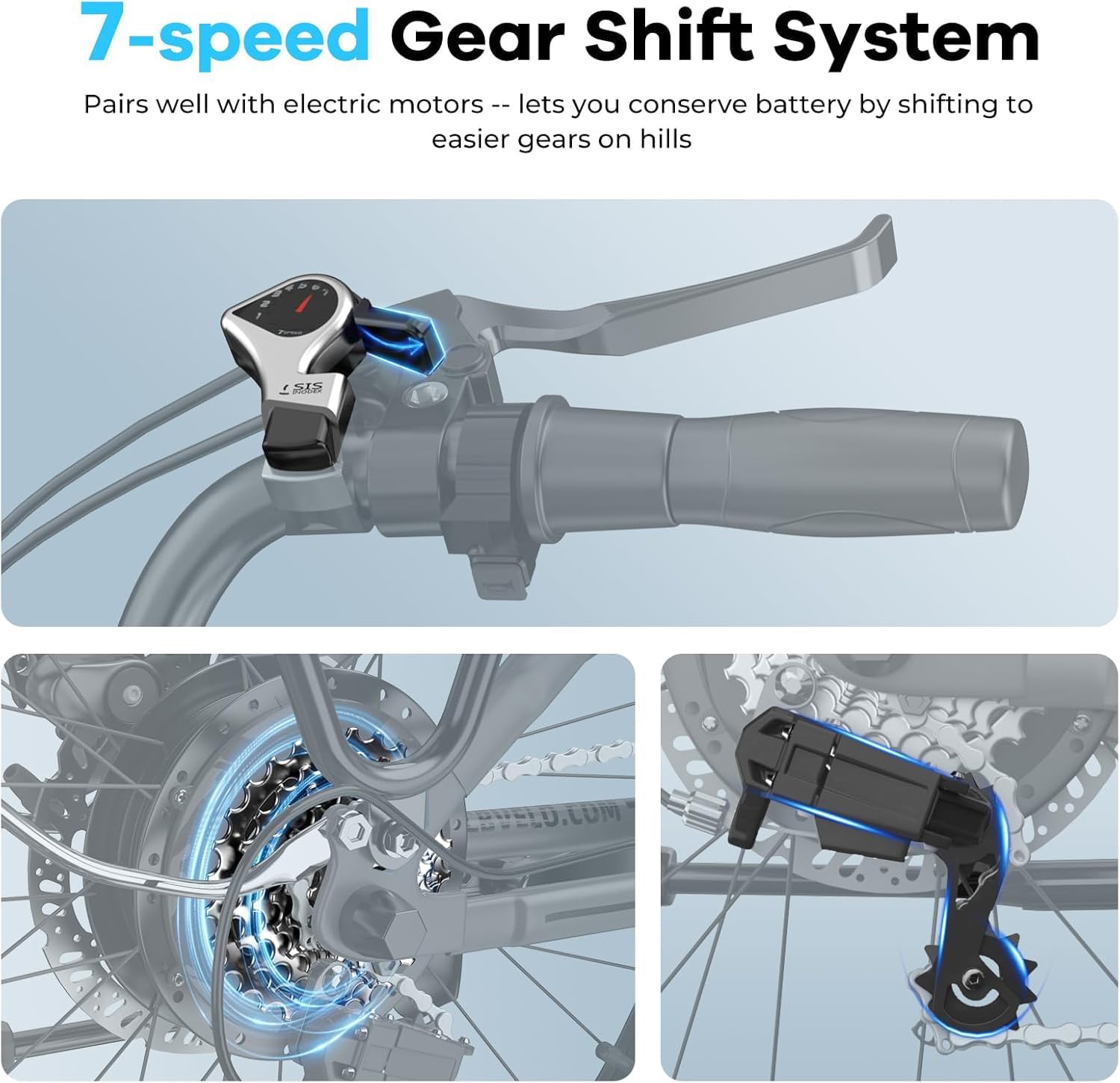 YorkE 26' Electric Bike for Adult,1000W Peak, up 80 Miles Removable Battery Ebike,Adult Electric Bicycles for All Terrain,Men Women E Bike, 7-Speed