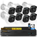 (2026 Update) 5MP Wired Security Camera System Outdoor, 8CH DVR with 1TB HDD, 8 x 122° Wide Angle Home Surveillance Cameras, IP67 Waterproof, Free App No Monthly Fee, Remote Control, 65ft Night Vision