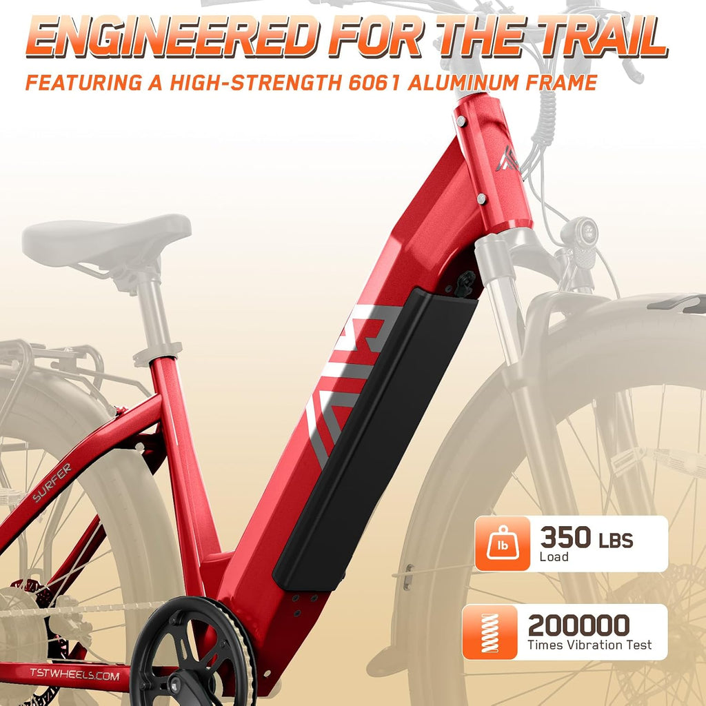 TST Electric Bike for Adults, 1500W Peak Motor 60/100 Miles Fat Tire Ebike with 48V 15Ah/25Ah Removable Battery 20' Fat Tire Electric Dirt Bike Full Suspension and 7-Speed