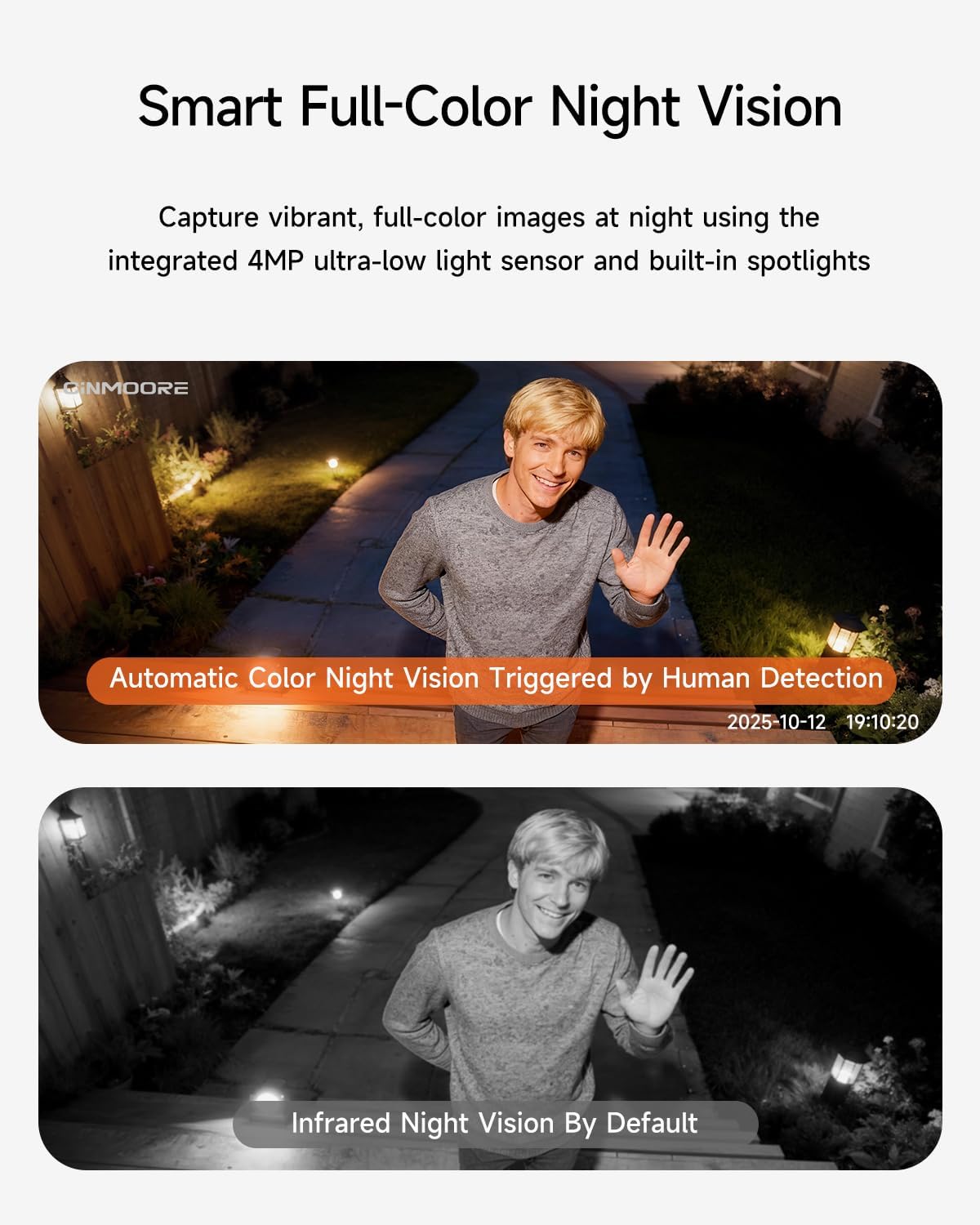 4 Pack 2.5K Security Camera Wireless Outdoor, 2.4G WiFi Battery Powered Outdoor Camera, Magnetic Mount Cameras for Home Security, Color Night Vision, Spotlight, Siren Alarm, 2-Way Talk