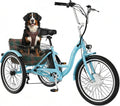 MOONCOOL Adult Electric Tricycle, 350W Front Drive Motor (Peak 700W), 15.5MPH E-Trike, Removable 36V 10.4Ah Battery, Max 60 Miles, 7-Speed 3 Wheel Electric Bike